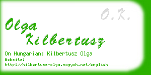 olga kilbertusz business card